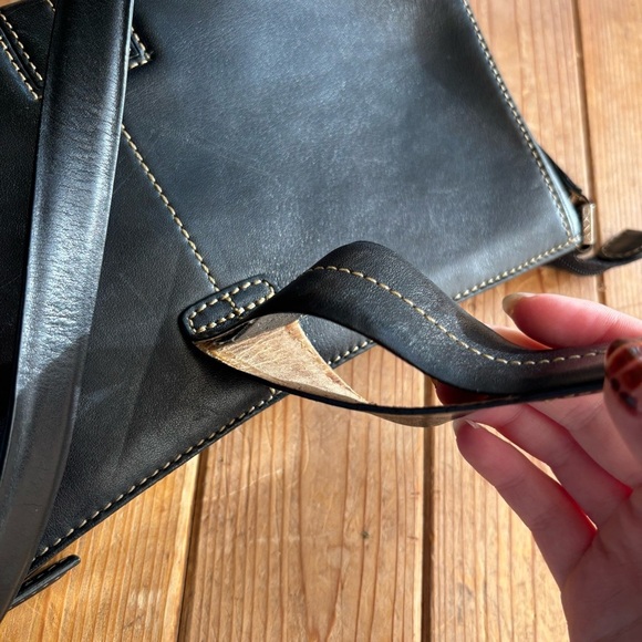 DKNY Black Leather Shoulder Bag - Picture 7 of 9